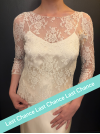 Top de mariage en dentelle de Calais et soie