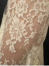 Top de mariage en dentelle de Calais et soie