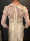 Top de mariage en dentelle de Calais et soie
