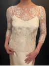 Top de mariage en dentelle de Calais et soie