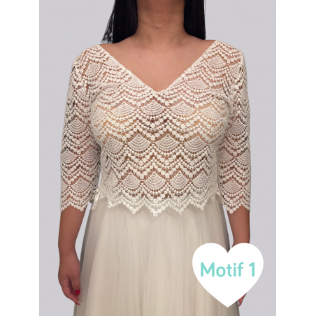 Tops français, Seram, taille 40 en guipure