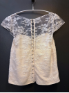 Top en soie et dentelle de Calais par Elise Hameau