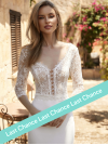 Crop top en dentelle de Calais, manches 3/4