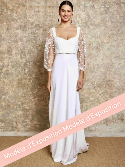 Amazone, robe de mariée longue, manches longues, Lambert Créations, by Juliette se Marie