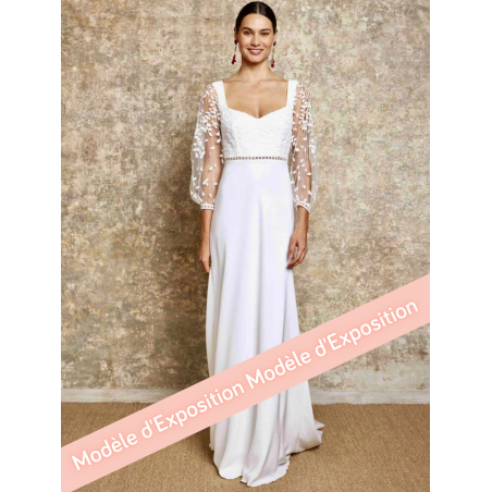 Amazone, robe de mariée longue, manches longues, Lambert Créations, by Juliette se Marie