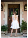 Bathilde, robe courte, jupe patineuse , dos nu profond.