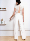 L'étourdie, pantalon en crêpe, blanc, l'Amusée Paris