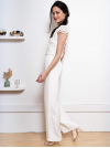 L'étourdie, pantalon en crêpe, blanc, l'Amusée Paris
