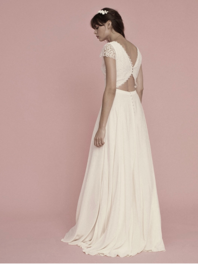 Robe longue de mariée Flore d'Elise Hameau - modèle dégriffé