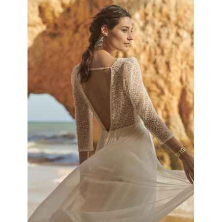 Robe de mariée longue fluide by Rembo Styling